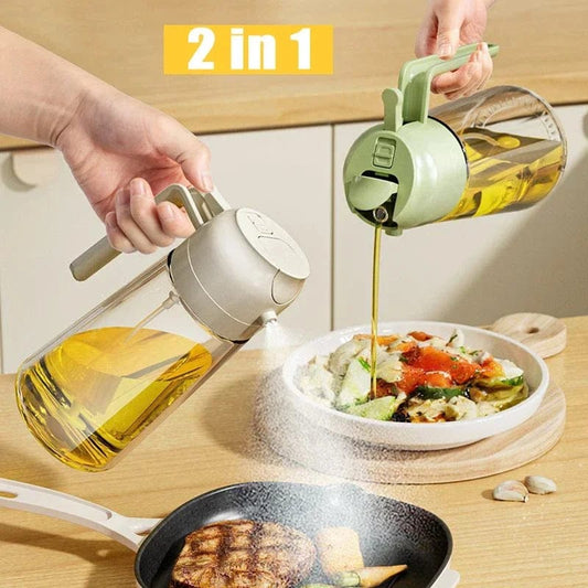 470ml 2-in-1 oil sprayer and dispenser used for spraying and pouring
