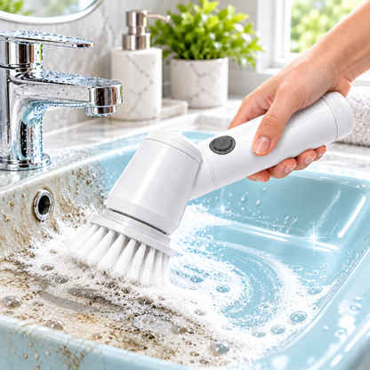 5-in-1 Rechargeable Electric Cleaning Brush – Multi-Surface Bathroom Scrubber
