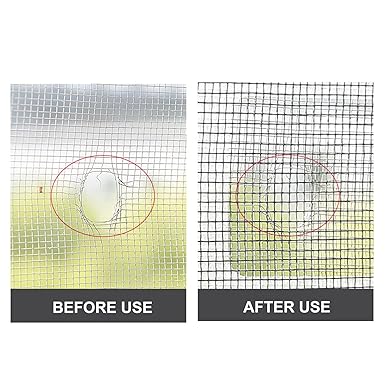 Water flowing through adhesive mesh drain filter