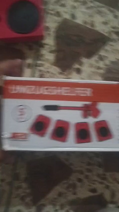 Furniture Lifter & Mover Tool Set with 4 Roller Sliders – 5 Pieces