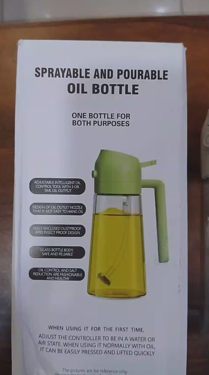 Oil Sprayer Bottle & Dispenser for Cooking (2-in-1) – 470ml