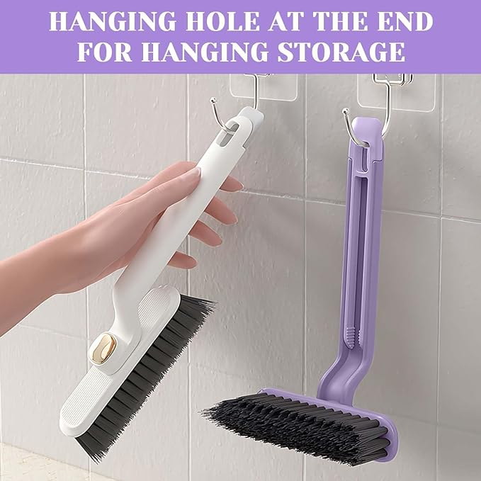 Crevice cleaning brush with hanging hole for storage
