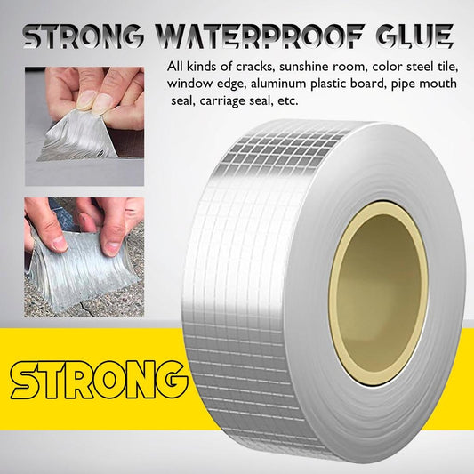 Aluminum foil butyl waterproof repair tape roll for sealing cracks and leaks
