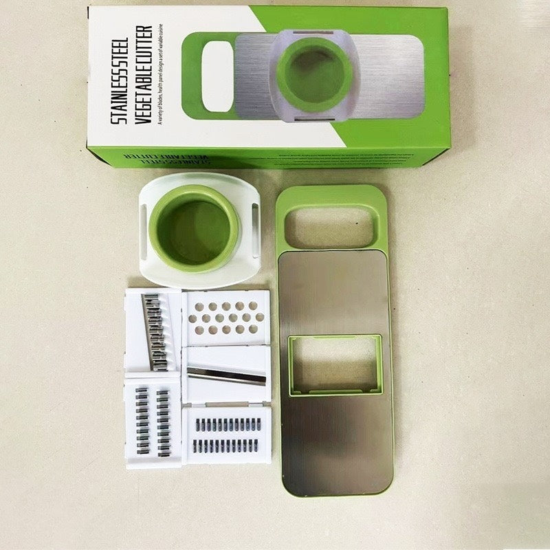 Vegetable slicer and grater set with blade attachments and packaging